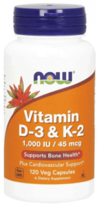 vitamín D3 a K2 od NOW