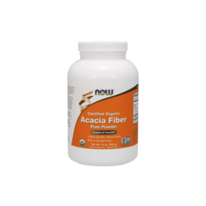 NOW Acacia Fiber Organic Powder (Akácie, vláknina, prebiotikum), 340 g